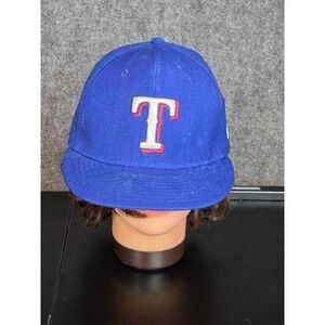 New Era Texas Ranger MLB Baseball Cap 59FIFTY Fitted Blue White Sportswear 7 5/8